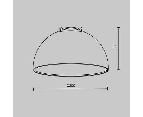 Подвесной светодиодный светильник Maytoni Technical Pendant system Parity Bowl TR126B-20W4K-W, изображение 2