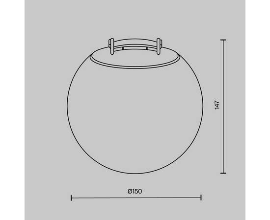 Подвесной светодиодный светильник Maytoni Technical Pendant system Parity Luna TR125B-10W3K-B, изображение 2