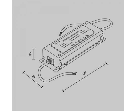 Блок питания Maytoni Technical Power Supply Radity Parity 48V 200W TRA130DR-200W, изображение 2