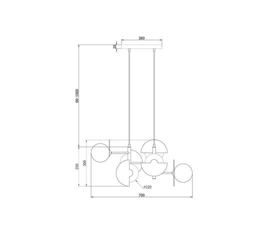 Подвесная люстра Freya Sepia FR5391PL-06CFL, изображение 2