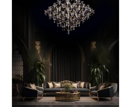 Подвесная светодиодная люстра Loft IT Mira 10259/800 Gold Asfour, изображение 9