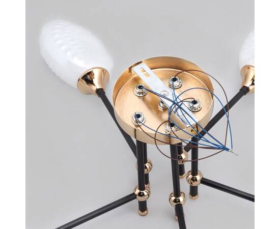 Потолочная люстра IMEX MD.4144-5-S-BK+FGD, изображение 3