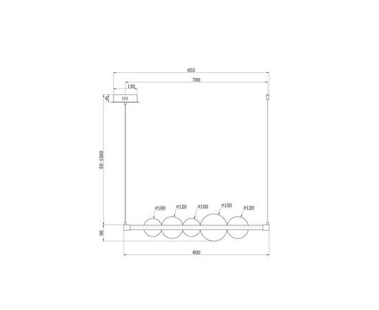 Подвесной светодиодный светильник Freya Glaze FR5396PL-L11BS, изображение 2