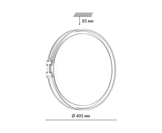 Настенно-потолочный светодиодный светильник Sonex Color Favemo Grey 7654/DL, изображение 5