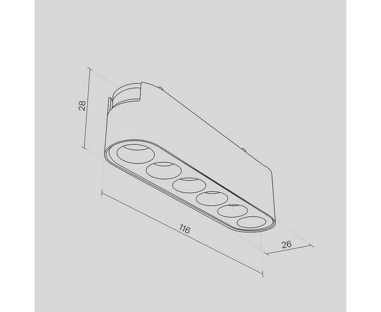 Трековый светодиодный светильник Maytoni Technical Points TR082-1-6W3K-M-W, изображение 2