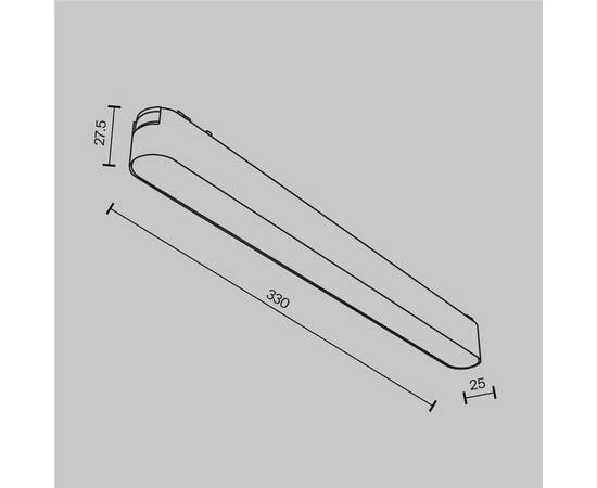 Трековый светодиодный светильник Maytoni Technical Basis TR080-1-18W3K-W, изображение 2