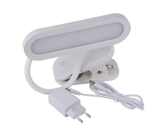 Настольная светодиодная лампа на прищепке Uniel ULM-D602 10W/3000-6000K/DIM White UL-00011095, изображение 3
