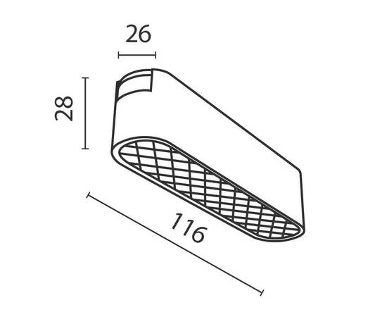 Трековый светодиодный светильник Maytoni Technical Basis Grid Radity TR084-1-6W4K-B, изображение 2