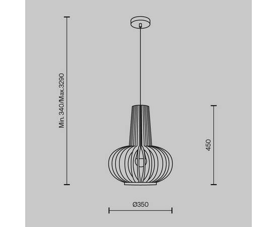 Подвесной светильник Maytoni Roots MOD193PL-01W, изображение 2