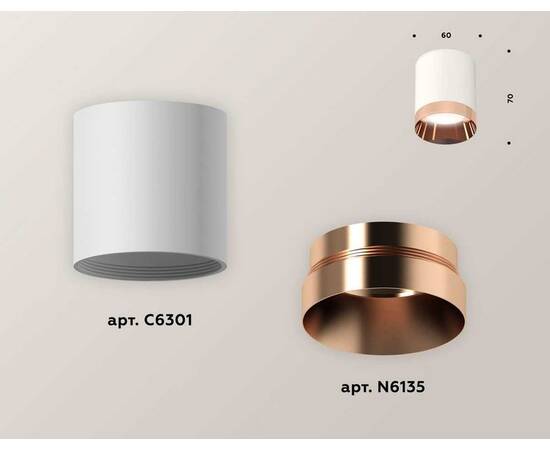 Комплект потолочного светильника Ambrella light Techno Spot XC (C6301, N6135) XS6301025, изображение 3