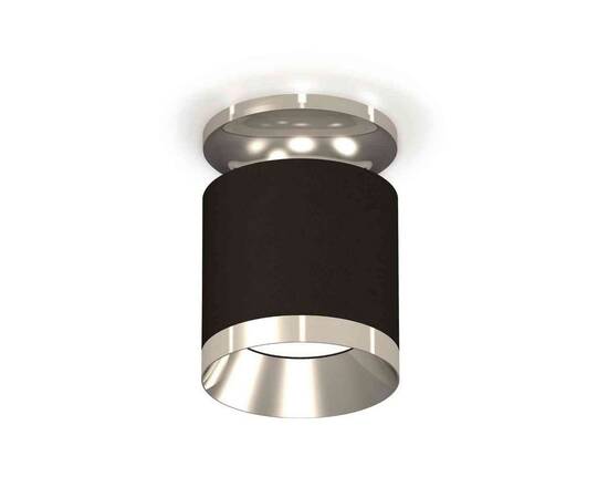 Комплект накладного светильника Ambrella light Techno Spot XS7402082 SBK/PSL черный песок/серебро полированное (N7927, C7402, N7032)