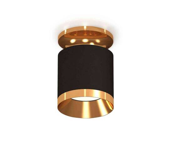 Комплект накладного светильника Ambrella light Techno Spot XS7402101 SBK/PYG черный песок/золото желтое полированное (N7929, C7402, N7034)
