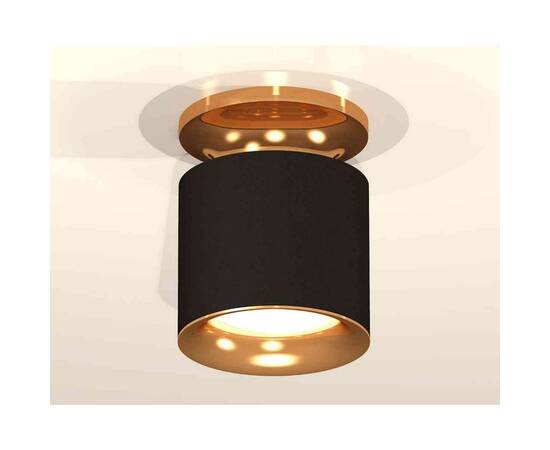 Комплект накладного светильника Ambrella light Techno Spot XS7402102 SBK/PYG черный песок/золото желтое полированное (N7929, C7402, N7014), изображение 3