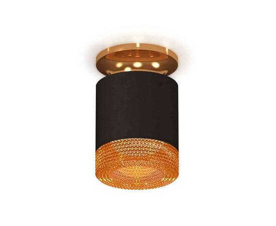 Комплект накладного светильника Ambrella light Techno Spot XS7402103 SBK/PYG/CF черный песок/золото желтое полированное/кофе (N7929, C7402, N7195)