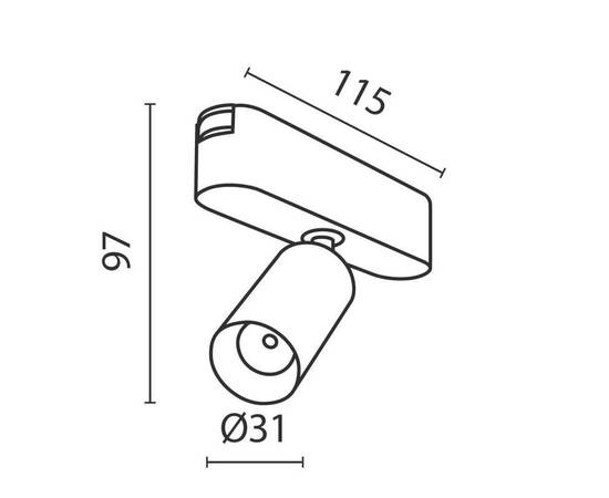 Трековый светодиодный светильник Maytoni Technical Focus LED Radity TR103-1-5W4K-M-B, изображение 2
