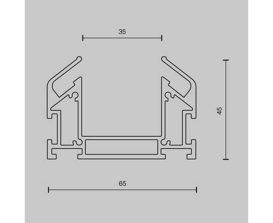 Профиль Maytoni Technical Accessories for tracks Trinity TRA005MP-312S, изображение 2
