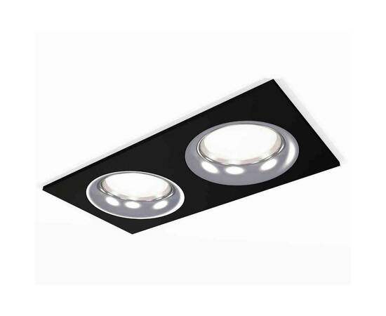 Комплект встраиваемого светильника Ambrella light Techno Spot XC7636003 SBK/PCL черный песок/серебро полированное (C7636, N7012)