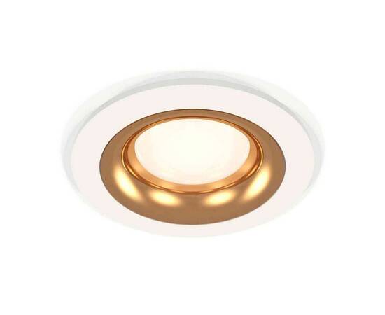 Комплект встраиваемого светильника Ambrella light Techno Spot XC7621005 SWH/PYG белый песок/золото желтое полированное (C7621, N7014)