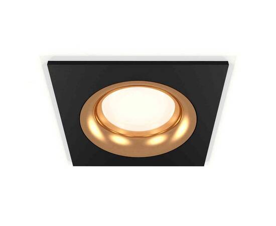 Комплект встраиваемого светильника Ambrella light Techno Spot XC7632005 SBK/PYG черный песок/золото желтое полированное (C7632, N7014)