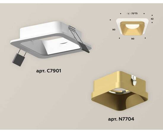 Комплект встраиваемого светильника Ambrella light Techno Spot XC (C7901, N7704) XC7901004, изображение 2