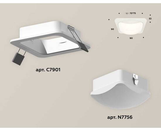 Комплект встраиваемого светильника Ambrella light Techno Spot XC (C7901, N7756) XC7901014, изображение 2