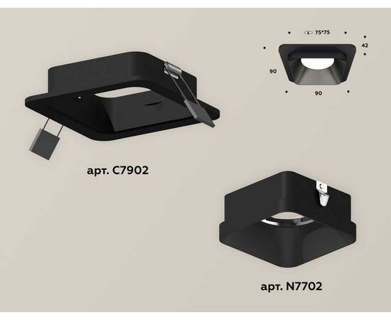 Комплект встраиваемого светильника Ambrella light Techno Spot XC (C7902, N7702) XC7902002, изображение 2