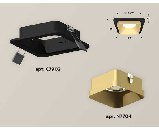 Комплект встраиваемого светильника Ambrella light Techno Spot XC (C7902, N7704) XC7902004, изображение 2