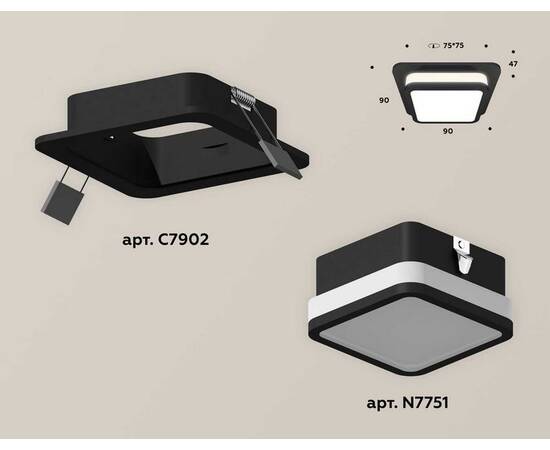 Комплект встраиваемого светильника Ambrella light Techno Spot XC (C7902, N7751) XC7902012, изображение 2