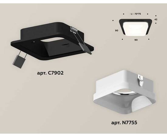 Комплект встраиваемого светильника Ambrella light Techno Spot XC (C7902, N7755) XC7902013, изображение 2