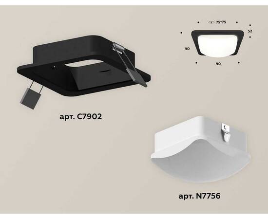 Комплект встраиваемого светильника Ambrella light Techno Spot XC (C7902, N7756) XC7902014, изображение 2