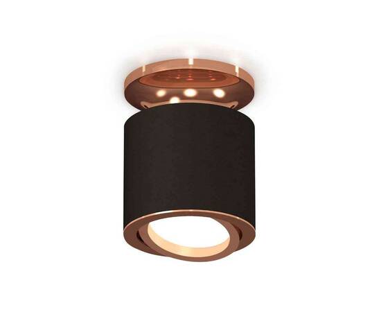Комплект накладного светильника Ambrella light Techno Spot XS7402120 SBK/PPG черный песок/золото розовое полированное (N7930, C7402, N7005)