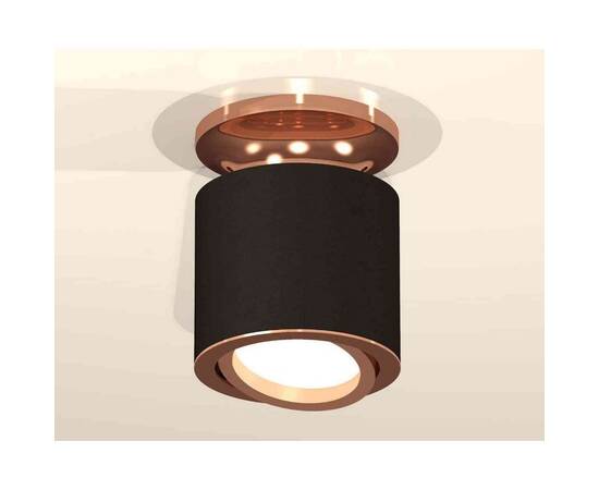 Комплект накладного светильника Ambrella light Techno Spot XS7402120 SBK/PPG черный песок/золото розовое полированное (N7930, C7402, N7005), изображение 3