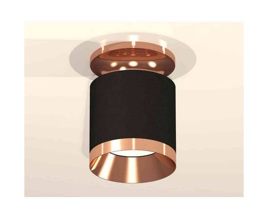 Комплект накладного светильника Ambrella light Techno Spot XS7402121 SBK/PPG черный песок/золото розовое полированное (N7930, C7402, N7035), изображение 3