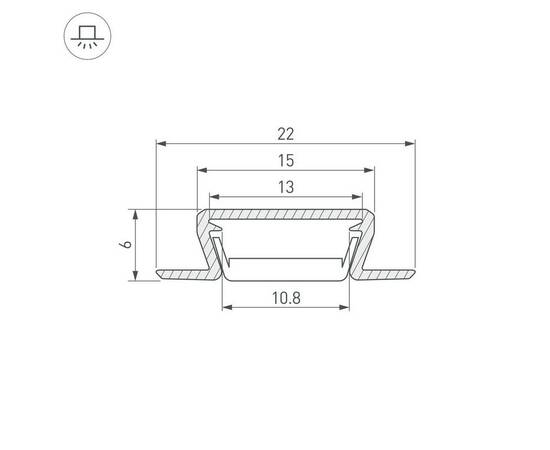 Встраиваемый профиль Arlight MIC-FS-2000 Anod Black 040019, изображение 2
