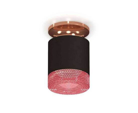 Комплект накладного светильника Ambrella light Techno Spot XS7402123 SBK/PPG черный песок/золото розовое полированное (N7930, C7402, N7193)