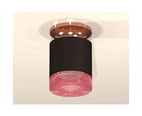 Комплект накладного светильника Ambrella light Techno Spot XS7402123 SBK/PPG черный песок/золото розовое полированное (N7930, C7402, N7193), изображение 3