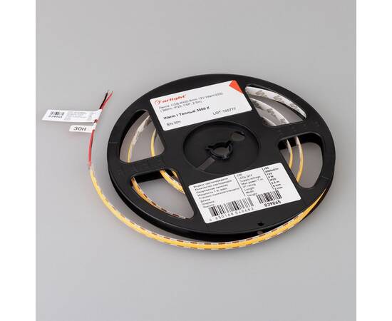 Светодиодная лента Arlight 9W/m 400LED/m CSPSMD теплый белый 2,5M COB-X400-8mm 12V Warm3000 039045, изображение 5