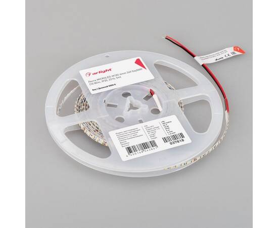 Светодиодная лента Arlight 10W/m 182LED/m 2216SMD дневной белый 5M MICROLED-M182-4mm 24V Day5000 037, изображение 2