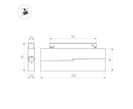 Трековый светодиодный светильник Arlight Mag-Orient-Dots-Fold-S230-12W Day4000 041531, изображение 2