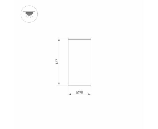 Уличный светодиодный светильник Arlight LGD-Forma-Surface-R90-12W Warm3000 037262, изображение 2