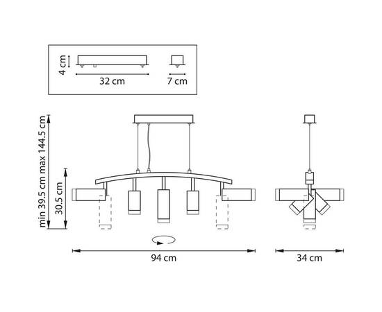 Подвесная люстра Lightstar Rullo (571735+214436-2+214487-3+202430-5) LR7353628730, изображение 3