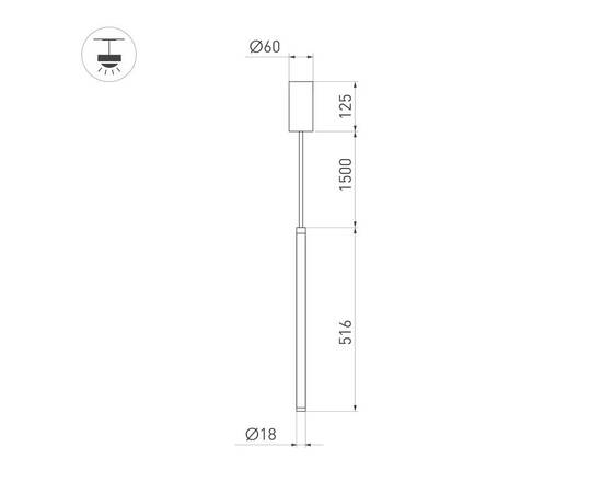 Подвесной светодиодный светильник Arlight SP-JEDI-HANG-R18-6W Warm3000 039534, изображение 2