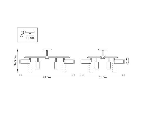 Потолочная люстра Lightstar Rullo (571728+214437-4+214487-4+202430-8) LR7283748740, изображение 3