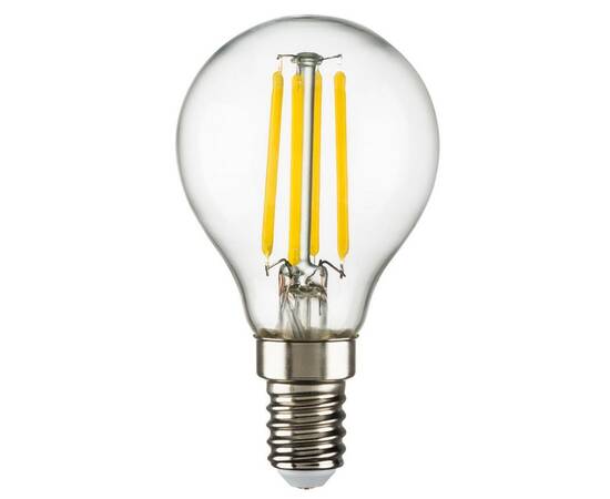 Лампа светодиодная филаментная Lightstar LED Filament E14 6W 4000K груша прозрачная 933804