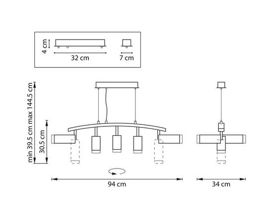 Подвесная люстра Lightstar Rullo (571735+214436-3+214487-2+202430-5) LR7358723630, изображение 3