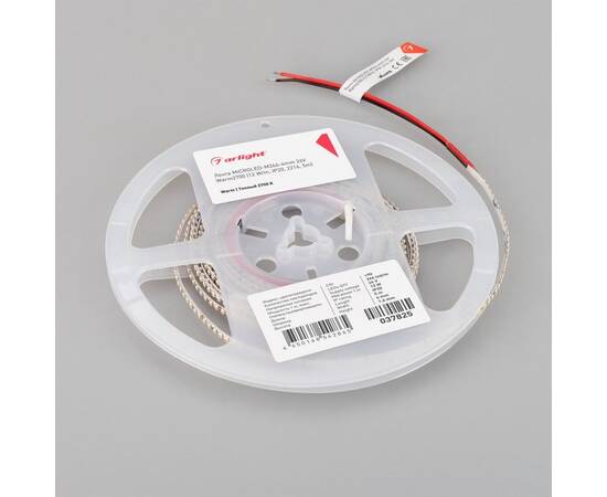 Светодиодная лента Arlight 12W/m 266LED/m 2216SMD теплый белый 5M MICROLED-M266-4mm 24V Warm2700 037, изображение 2