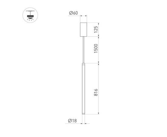 Подвесной светодиодный светильник Arlight SP-JEDI-HANG-R18-10W Warm3000 039536, изображение 2