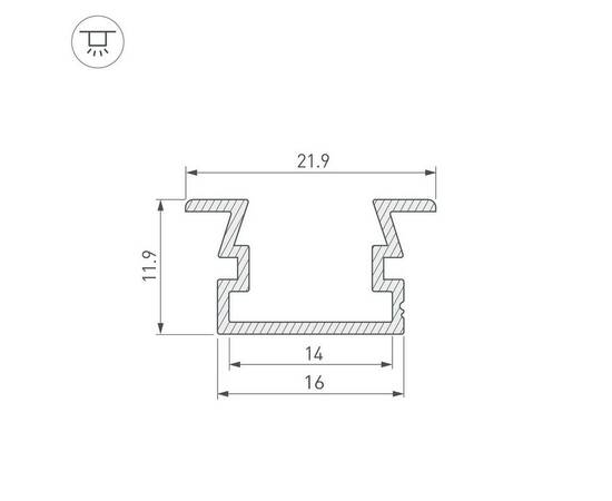 Профиль Arlight PDS-FS-3000 Anod 040733, изображение 2
