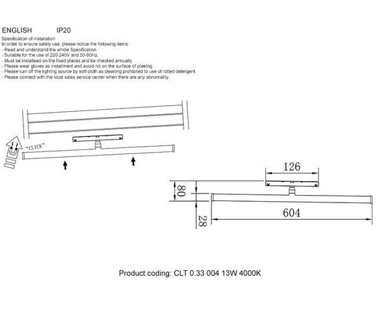 Трековый светодиодный светильник Crystal Lux Space CLT 0.33 004 13W WH 4000K, изображение 2