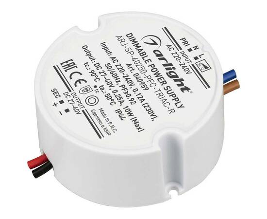 Драйвер Arlight ARJ-SP-40250-PFC-Triac-R 27-40V 10W IP44 0,25A 040959
